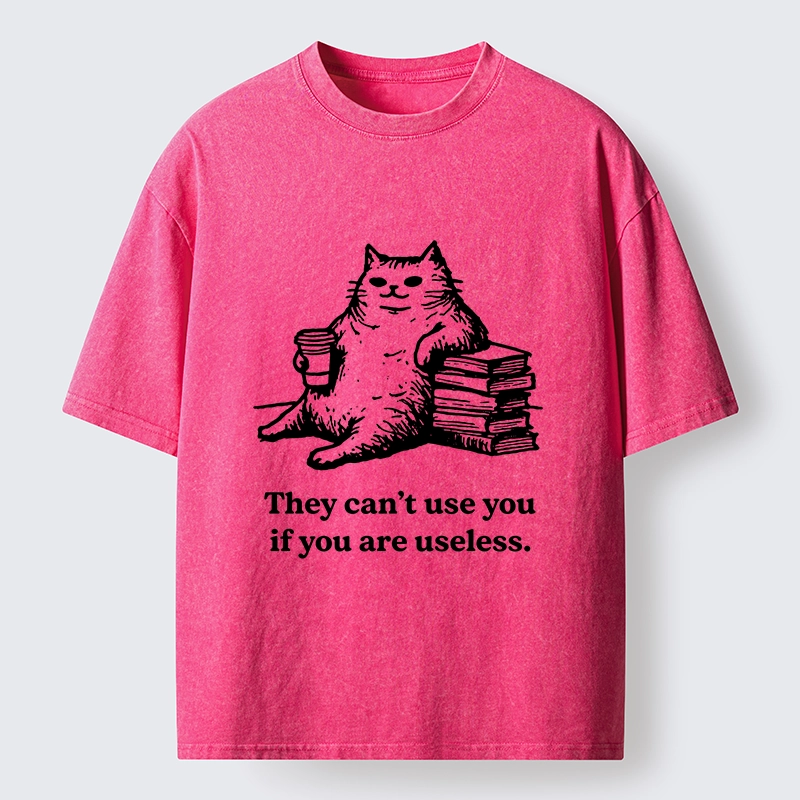 Tokyo-Tiger Cat Proving Uselessness Is A Superpower Washed T-Shirt