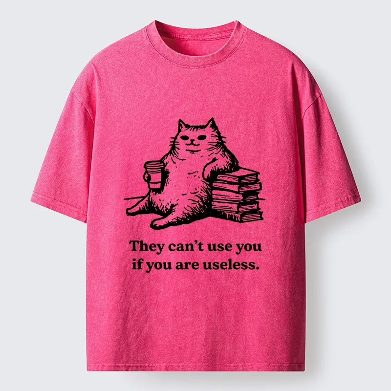 Tokyo-Tiger Cat Proving Uselessness Is A Superpower Washed T-Shirt