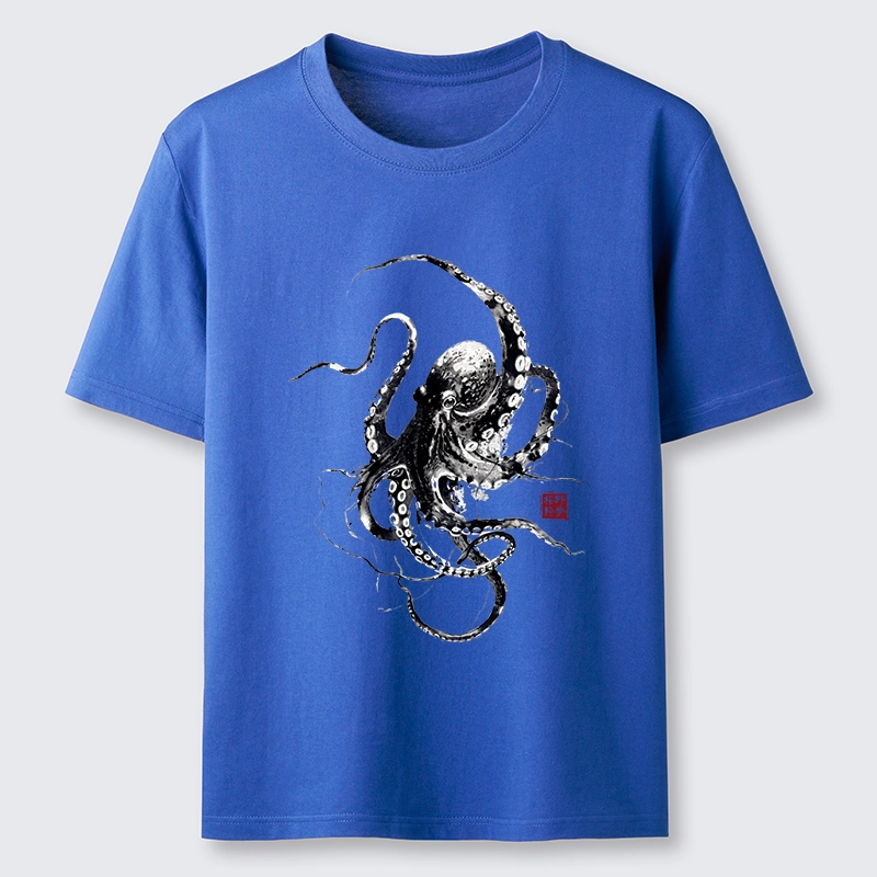Tokyo-Tiger Traditional Japanese Octopus Painting Classic T-Shirt