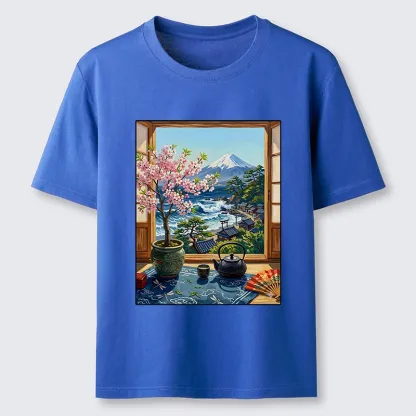 Tokyo-Tiger Mount Fuji View From Japanese Window Classic T-Shirt