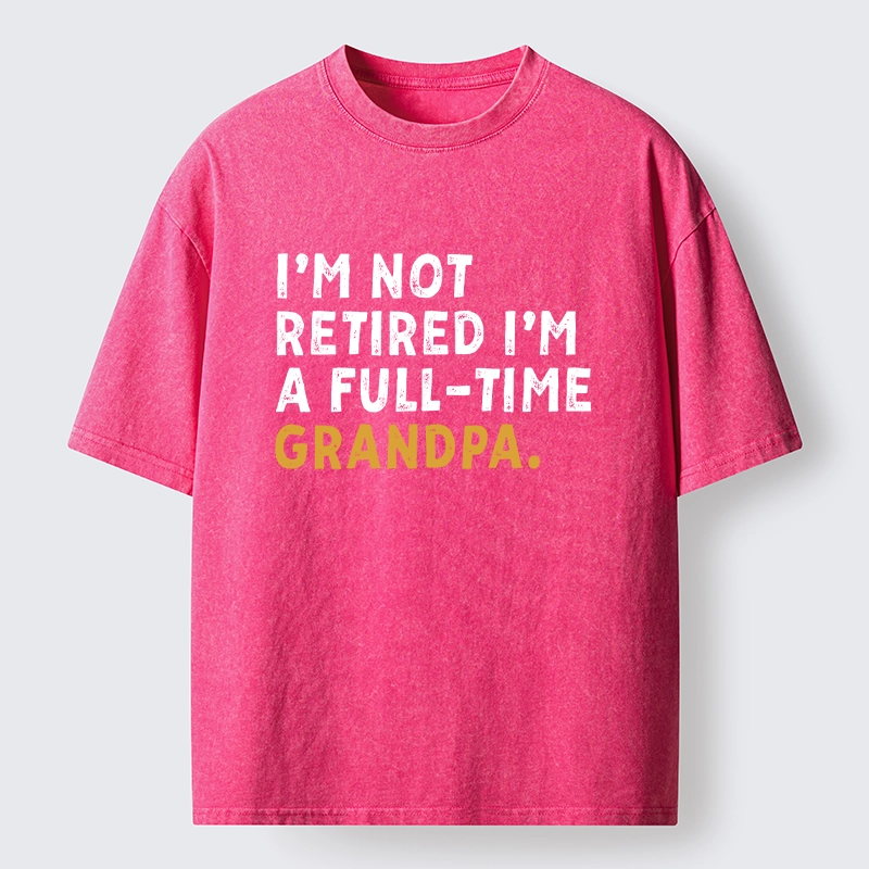 Tokyo-Tiger Official Full Time Grandpa Duty Washed T-Shirt