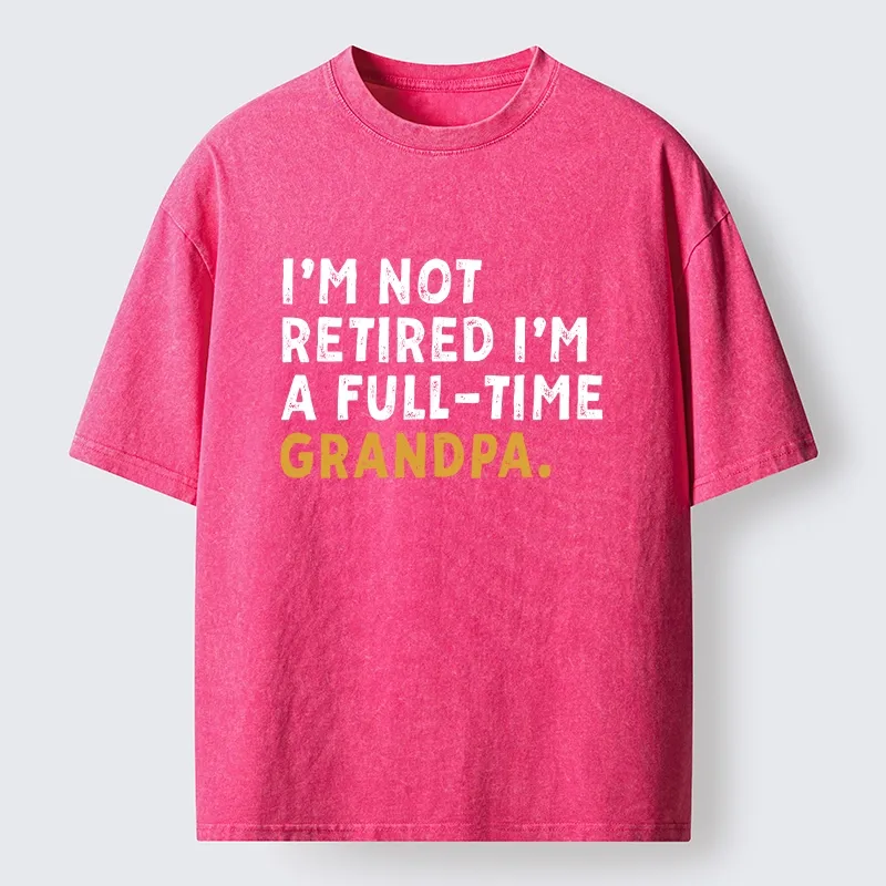 Tokyo-Tiger Official Full Time Grandpa Duty Washed T-Shirt