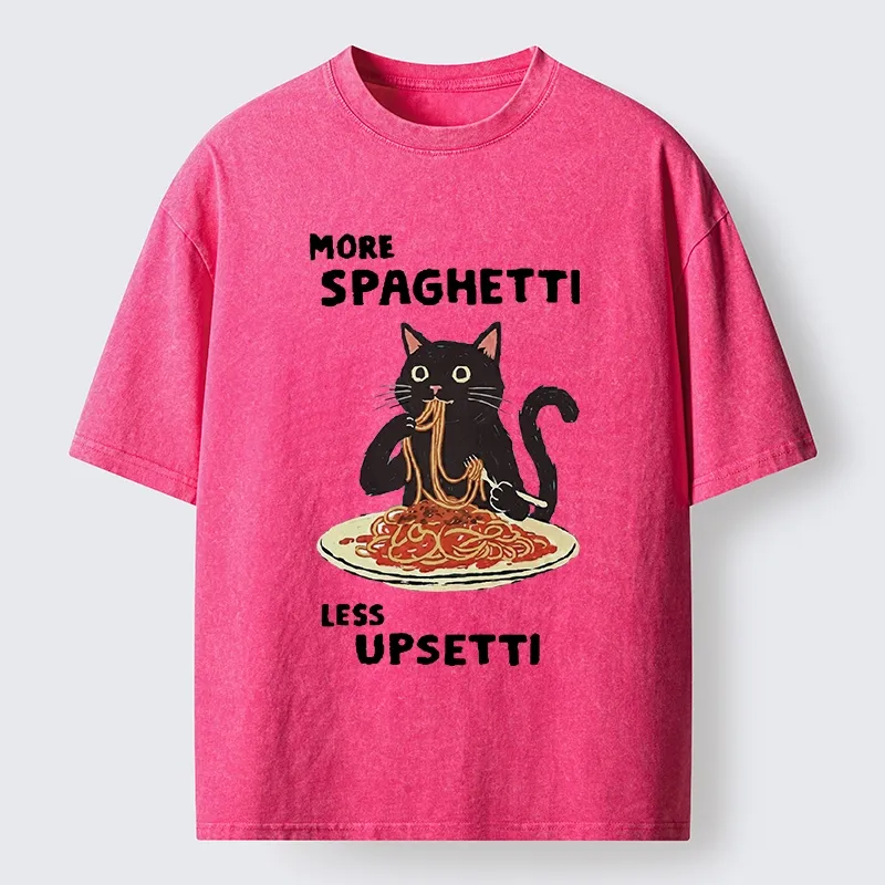 Tokyo-Tiger More Spaghetti Less Upsetti Cat Washed T-Shirt