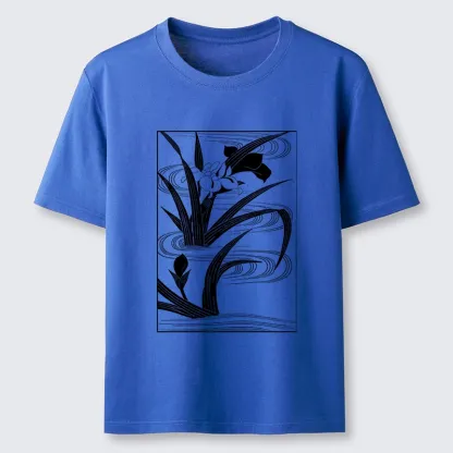 Tokyo-Tiger Japanese Iris Woodblock Art Classic T-Shirt