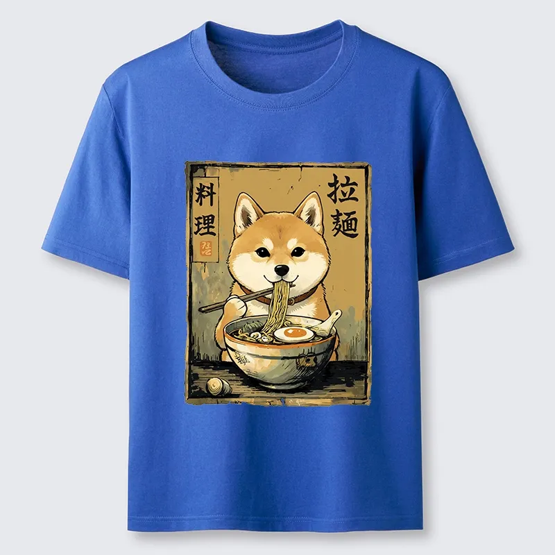 Tokyo-Tiger Shiba Inu Obsessed With Eating Ramen Classic T-Shirt Sale