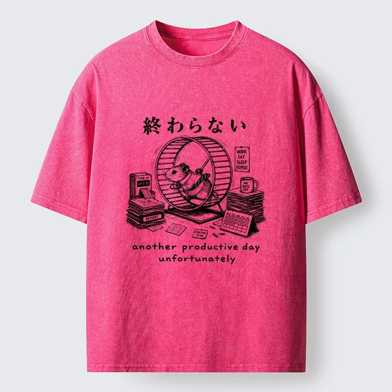 Tokyo-Tiger The Never Ending Work Hamster Washed T-Shirt