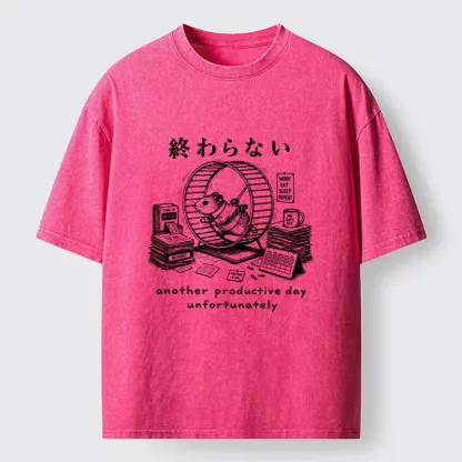 Tokyo-Tiger The Never Ending Work Hamster Washed T-Shirt
