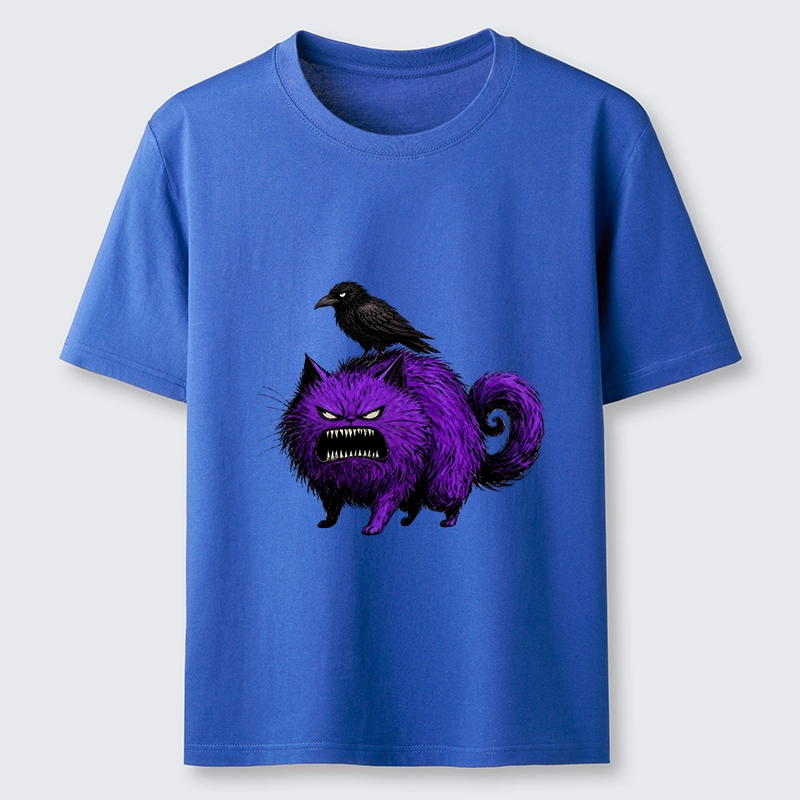 Tokyo-Tiger Spooky Purple Cat Ready To Attack Classic T-Shirt