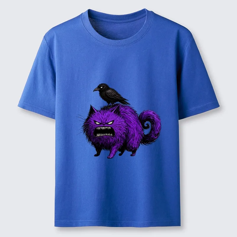 Tokyo-Tiger Spooky Purple Cat Ready To Attack Classic T-Shirt