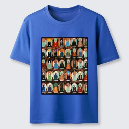 Tokyo-Tiger Peaceful Buddha Wall In Bright Colors Classic T-Shirt