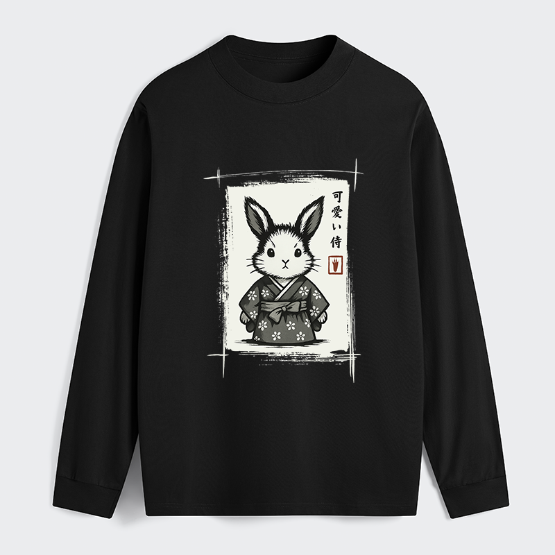 Tokyo-Tiger Woodcut Bunny Classic Long Sleeve T-Shirt