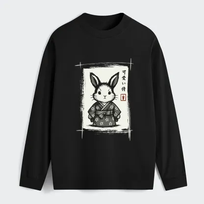 Tokyo-Tiger Woodcut Bunny Classic Long Sleeve T-Shirt