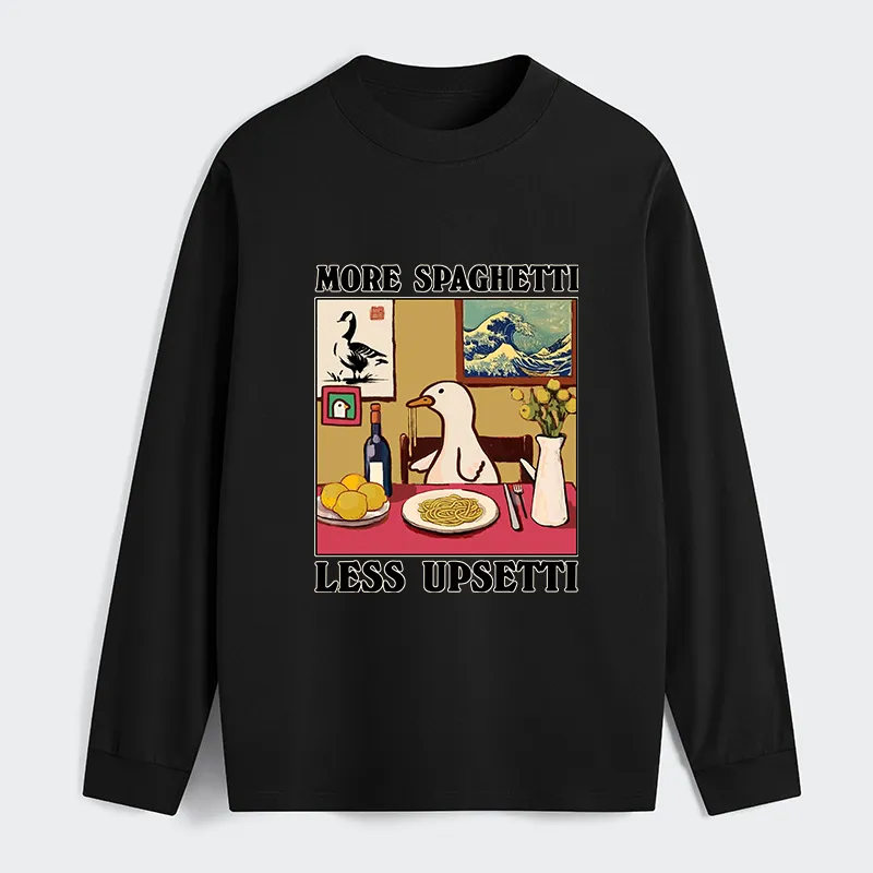 Tokyo-Tiger More Spaghetti Less Upsetti Goose Classic Long Sleeve T-Shirt