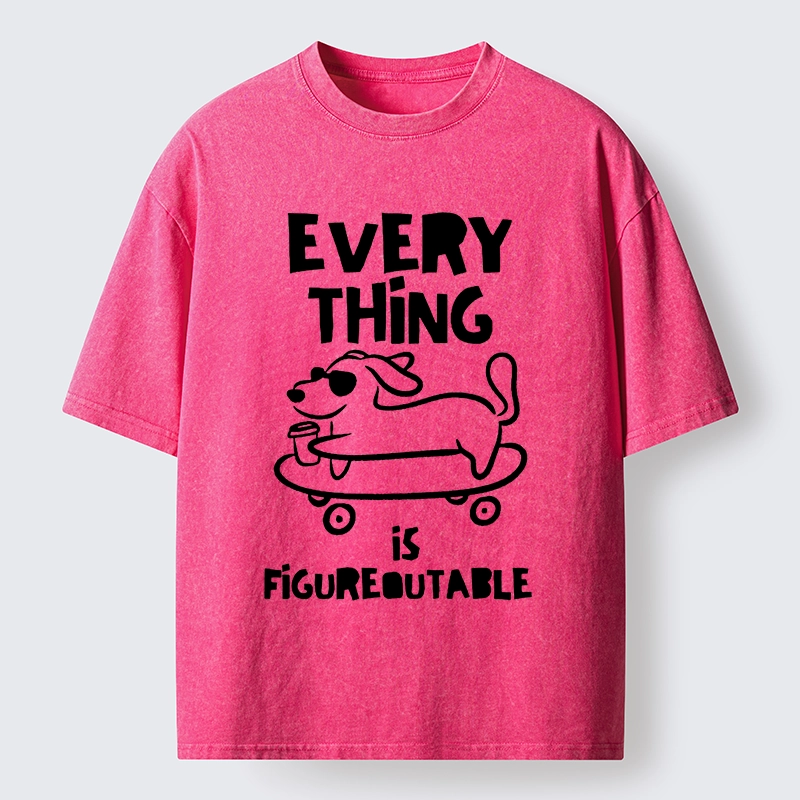 Tokyo-Tiger Cool Shades Dog Master Life Troubles Easily Washed T-Shirt