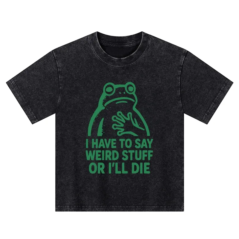Tokyo-Tiger Weird Frog Funny Meme Kids Washed T-Shirt