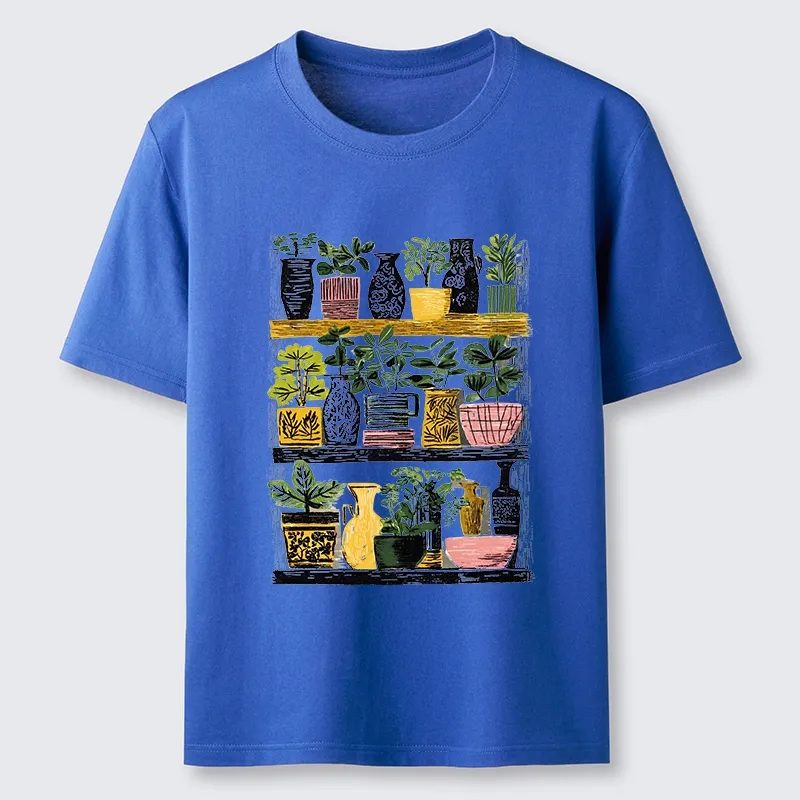 Tokyo-Tiger Cozy Home Plant Shelf Vibes Classic T-Shirt