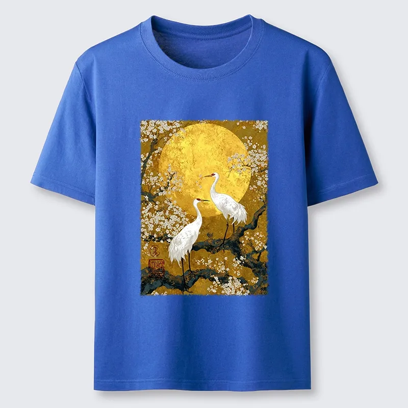 Tokyo-Tiger Traditional Japanese Crane Art Classic T-Shirt