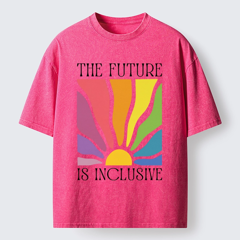 Tokyo-Tiger Radiant Rainbow Welcomes All Identities Washed T-Shirt