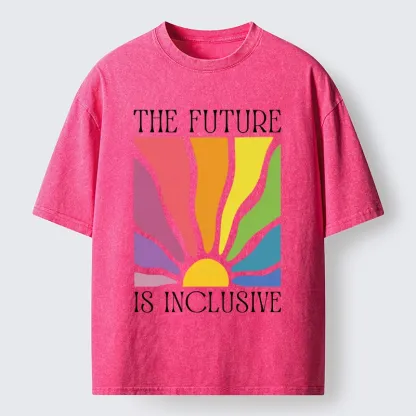 Tokyo-Tiger Radiant Rainbow Welcomes All Identities Washed T-Shirt