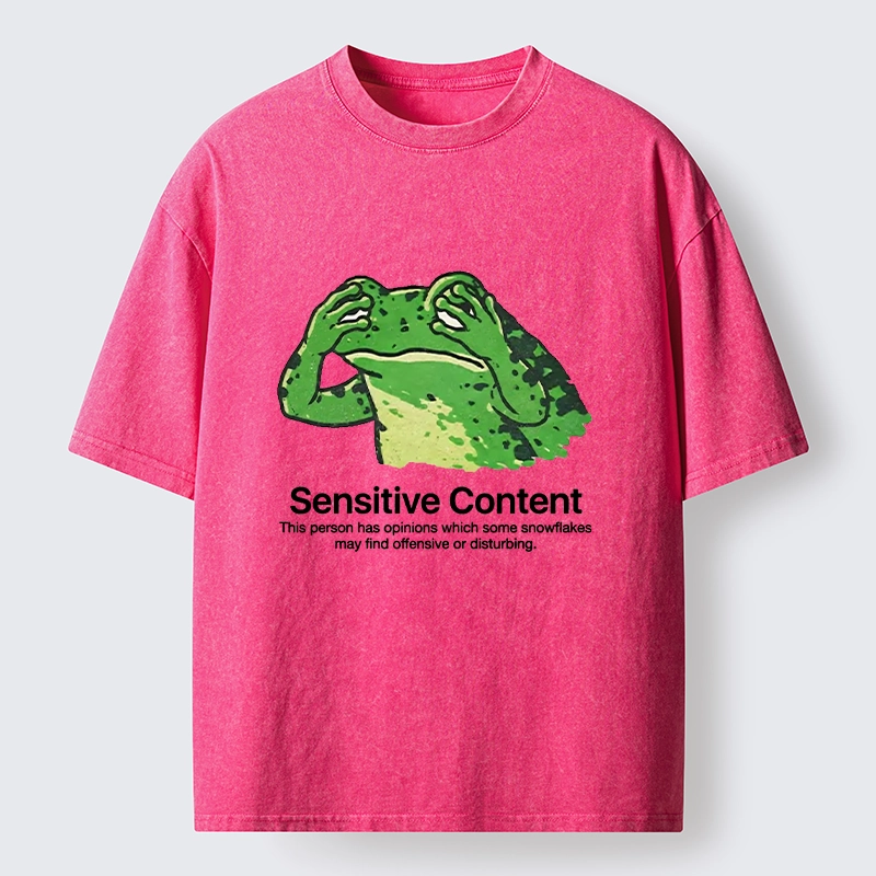 Tokyo-Tiger Funny Meme Of Opinionated Frog Washed T-Shirt
