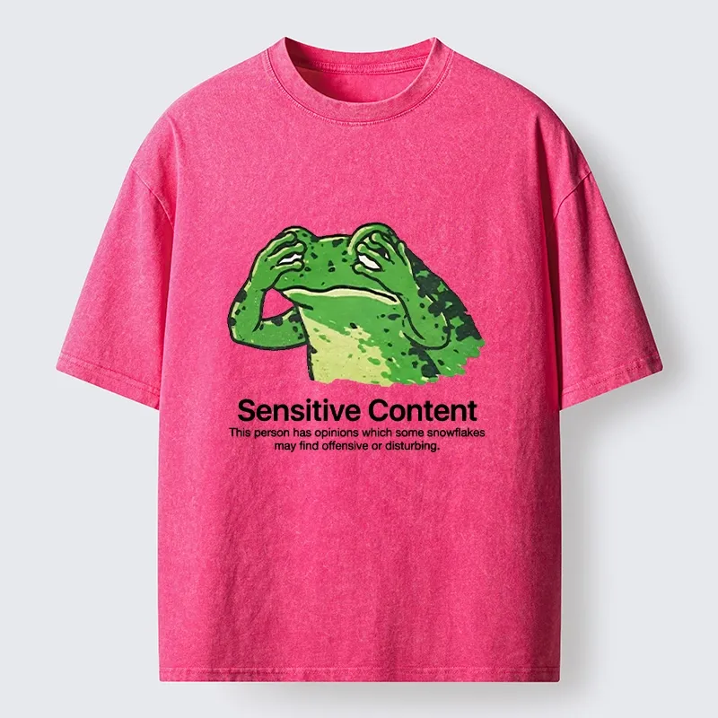 Tokyo-Tiger Funny Meme Of Opinionated Frog Washed T-Shirt