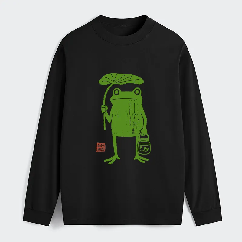 Tokyo-Tiger Frogs Taking Shelter From The Rain Classic Long Sleeve T-Shirt