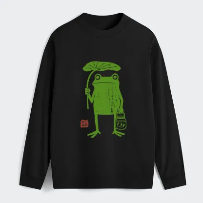 Tokyo-Tiger Frogs Taking Shelter From The Rain Classic Long Sleeve T-Shirt