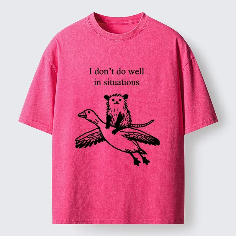 Tokyo-Tiger Lost Possum Rides Wild Goose Washed T-Shirt