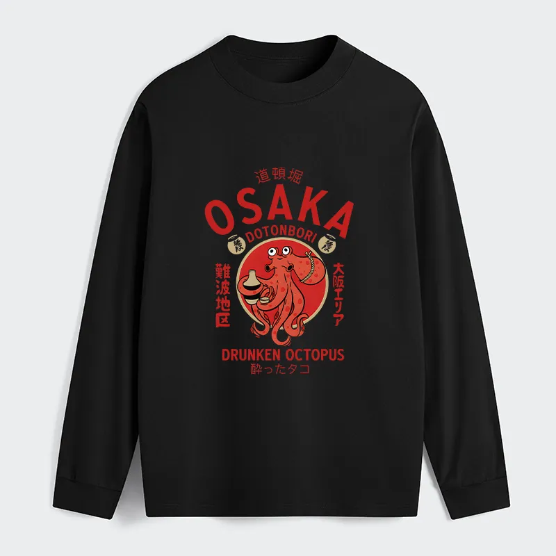 Tokyo-Tiger Drunken Octopus Japan Classic Long Sleeve T-Shirt