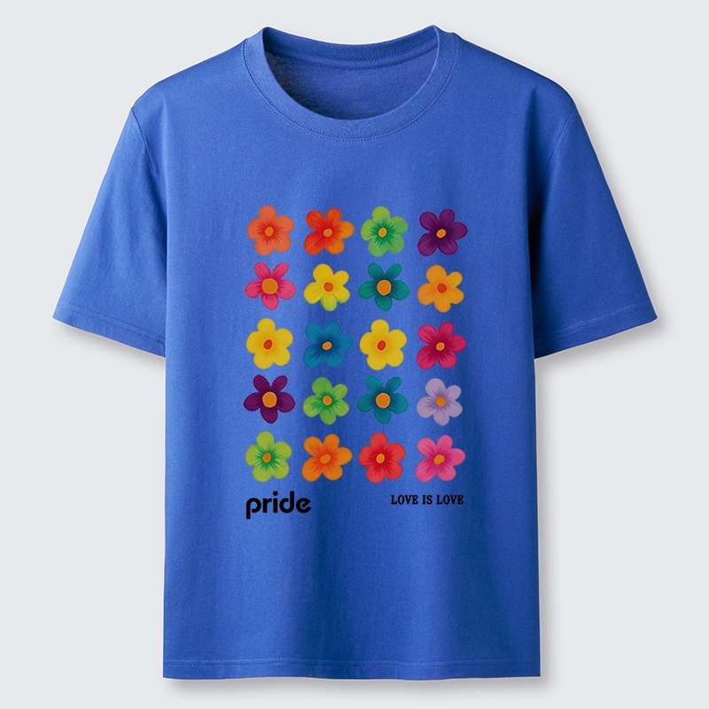 Tokyo-Tiger Colorful Flower Grid For Pride Month Classic T-Shirt
