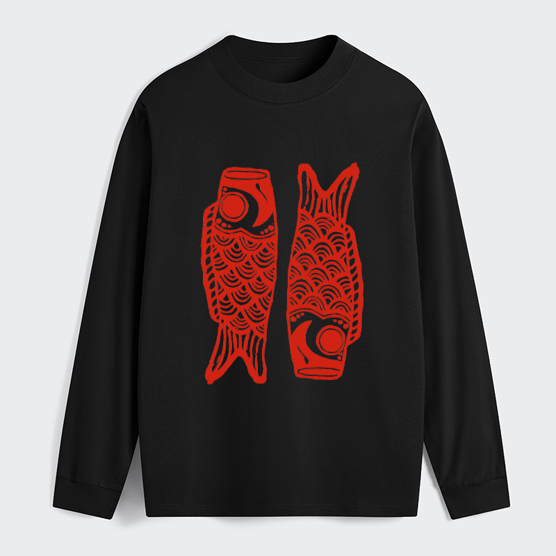 Tokyo-Tiger Retro Carp Streamer Classic Long Sleeve T-Shirt