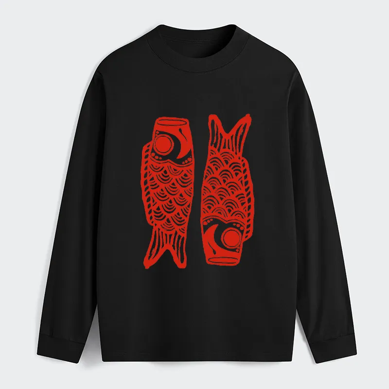 Tokyo-Tiger Retro Carp Streamer Classic Long Sleeve T-Shirt