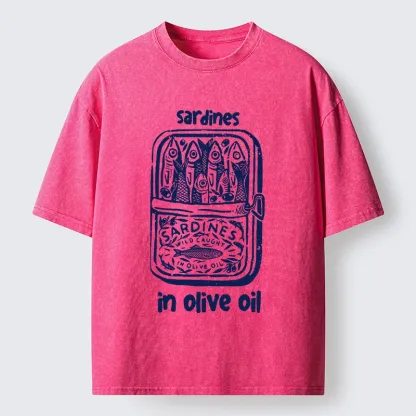 Tokyo-Tiger Tiny Fish Big Flavor Washed T-Shirt