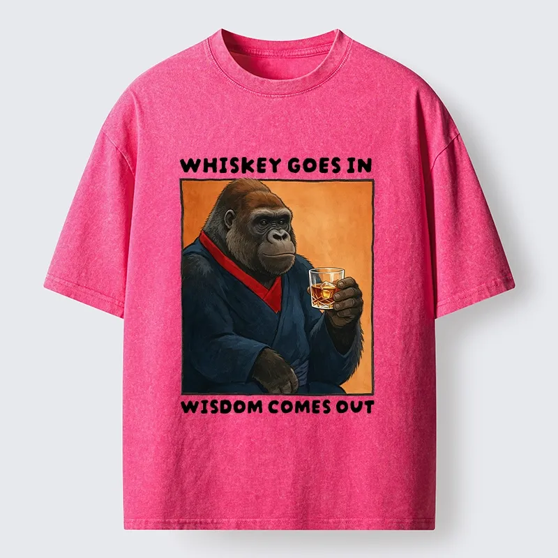 Tokyo-Tiger Whiskey In Wisdom Out Maybe Washed T-Shirt