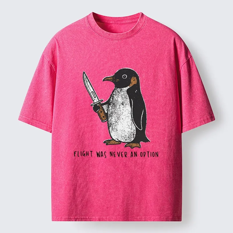 Tokyo-Tiger Do Not Test The Cold Penguin Washed T-Shirt