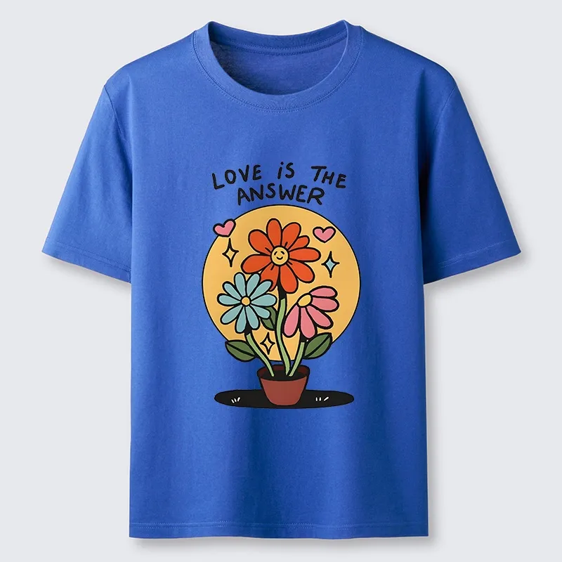 Tokyo-Tiger Happy Blooms Say Love Solves All Things Classic T-Shirt