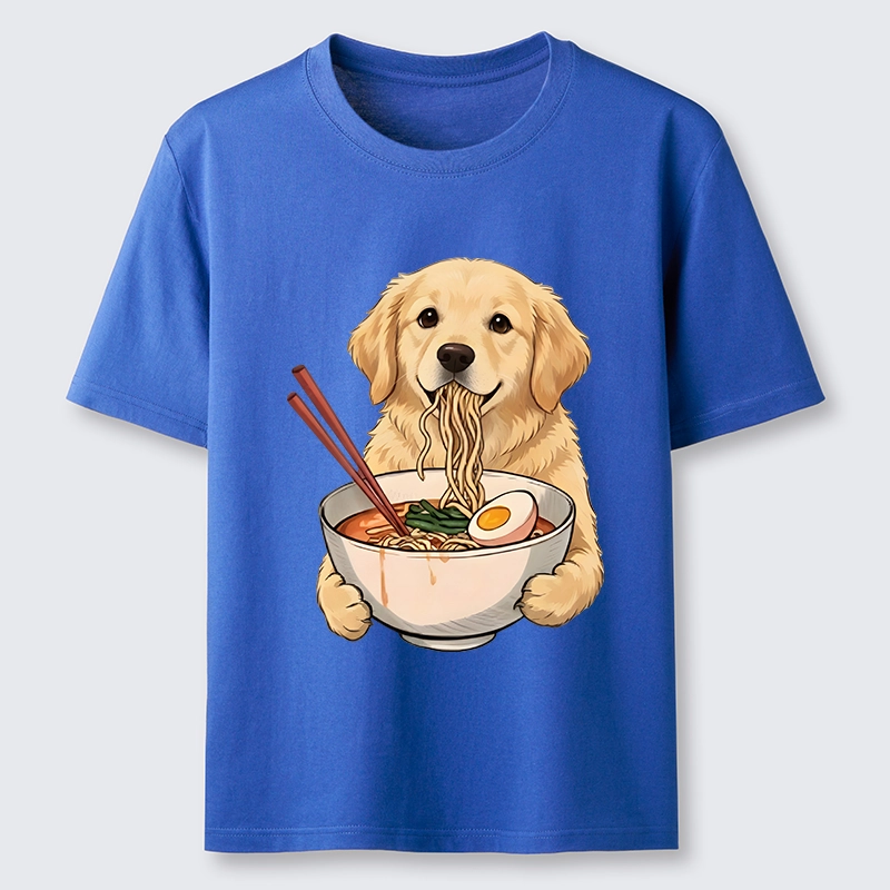 Tokyo-Tiger Golden Retriever Eating Ramen Noodles Classic T-Shirt