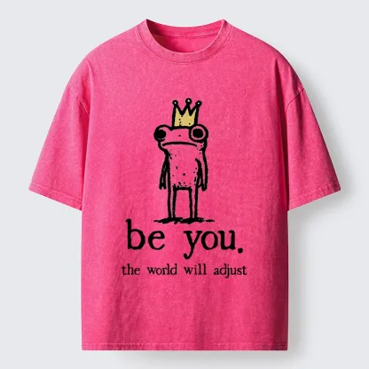 Tokyo-Tiger Crown Frog Stays True To Self Washed T-Shirt