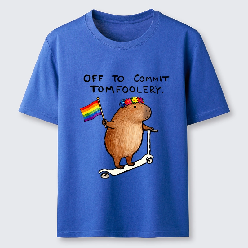 Tokyo-Tiger Pride Capybara On Scooter Meme Classic T-Shirt
