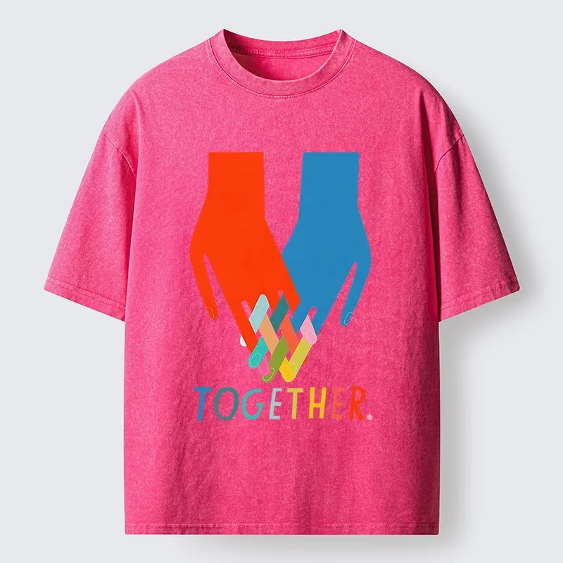 Tokyo-Tiger All Colors Unite As Single Group Washed T-Shirt