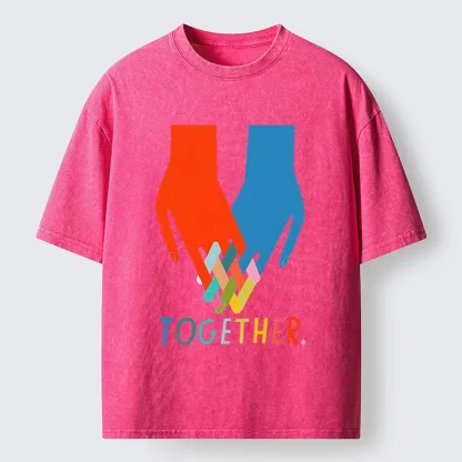 Tokyo-Tiger All Colors Unite As Single Group Washed T-Shirt