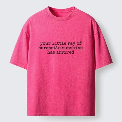 Tokyo-Tiger Funny Meme Sarcastic Sunshine Quote Washed T-Shirt