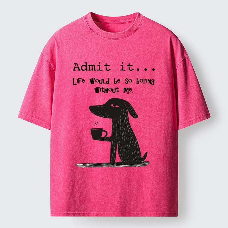 Tokyo-Tiger Life Is Dull Without This Good Boy Washed T-Shirt