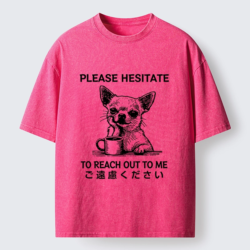 Tokyo-Tiger Little Dog Prefers Being Left Alone Washed T-Shirt