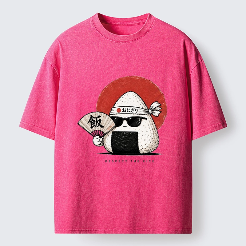 Tokyo-Tiger Respect The Rice Ball Washed T-Shirt