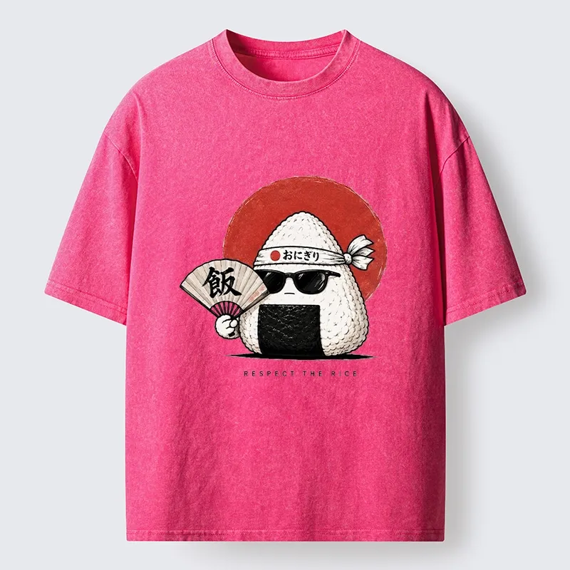 Tokyo-Tiger Respect The Rice Ball Washed T-Shirt
