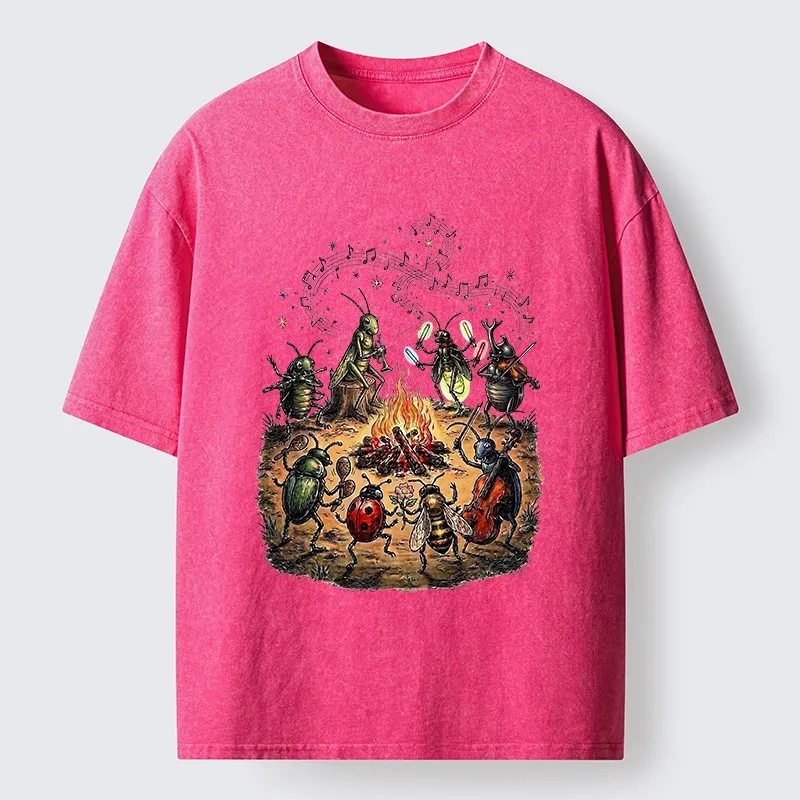 Tokyo-Tiger Bug Band Campfire Jam Washed T-Shirt