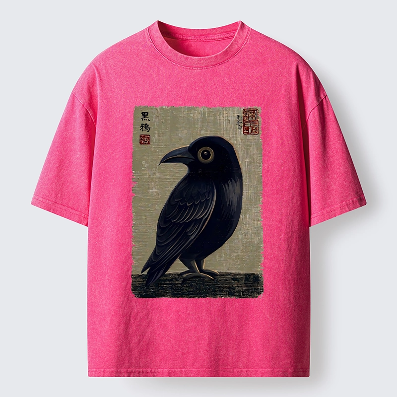 Tokyo-Tiger The Black Crow Art Print Washed T-Shirt
