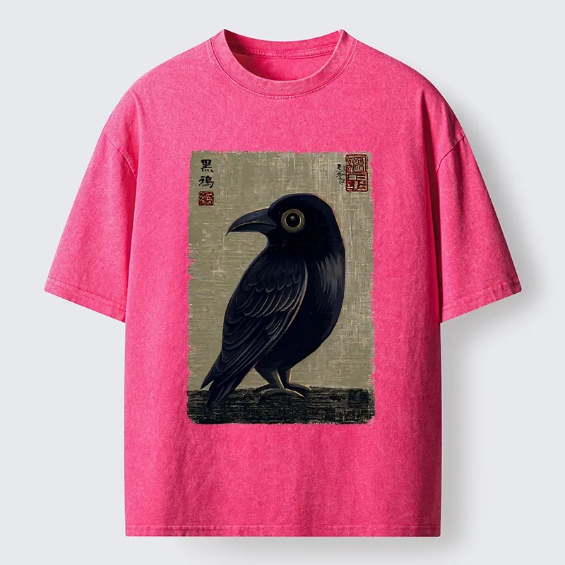 Tokyo-Tiger The Black Crow Art Print Washed T-Shirt