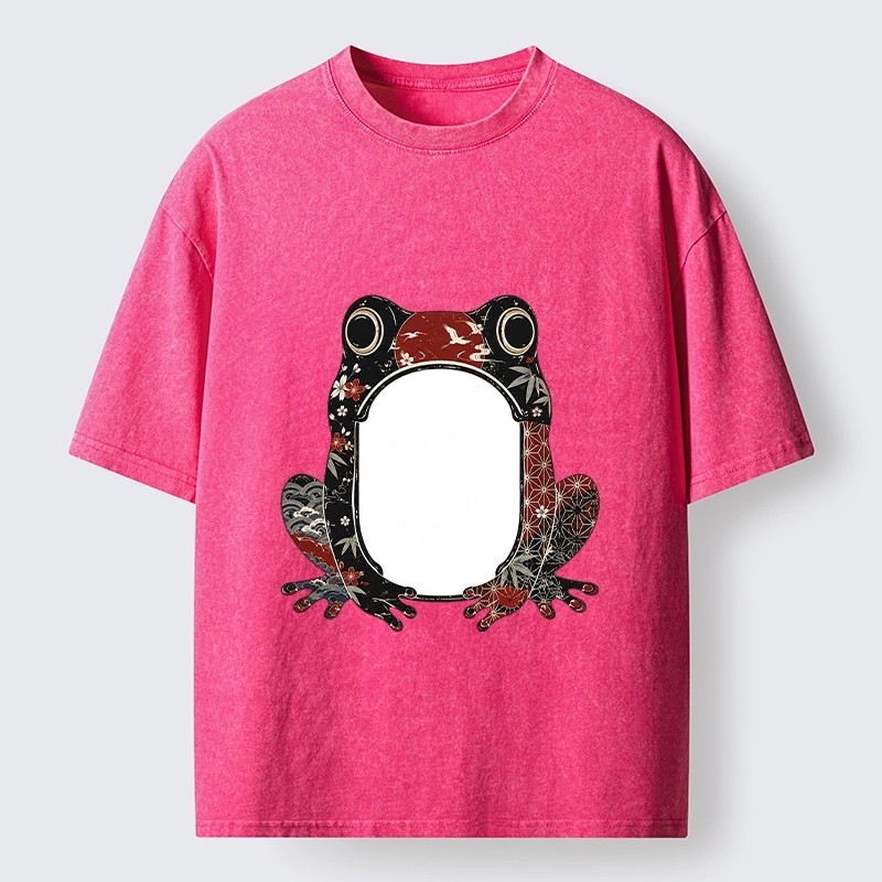 Tokyo-Tiger Retro Sakura Frog Washed T-Shirt
